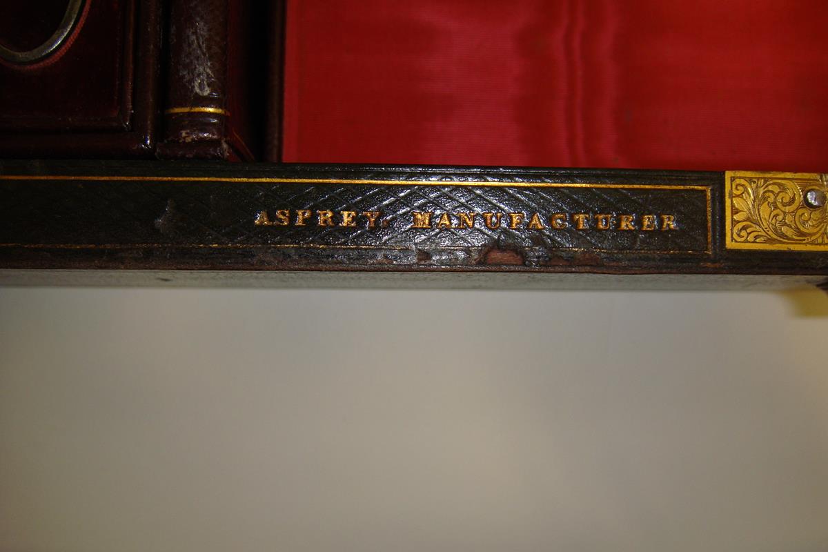 A mid Victorian green leather writing and document box by Asprey, with gilt line decoration, the lid - Image 14 of 17