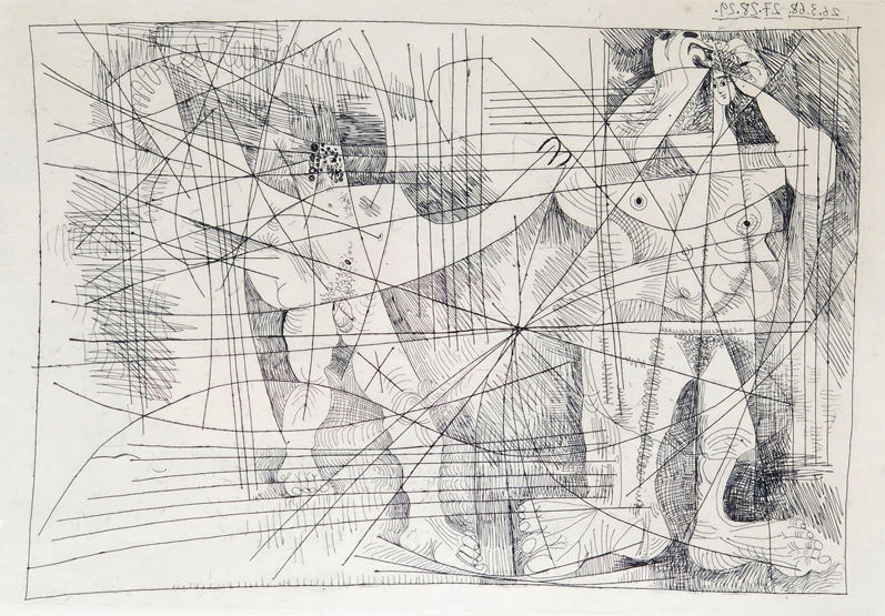 ‡ Pablo Picasso (Spanish 1881-1973) La Magie Quotidienne Signed and numbered 24/70 Etching, Bloch