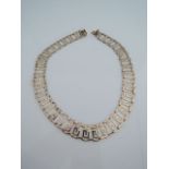 A 14ct gold necklace, composed of fancy Greek Key links, 19.7g