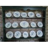 A quantity of Royal Worcester Mansfield pattern blue and white printed dinner and coffee wares