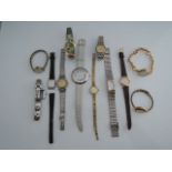 A miscellaneous collection of twelve lady's wristwatches, two boxed