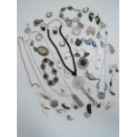 A miscellaneous collection of twenty pairs of various earrings; and a miscellaneous collection of