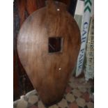 A large vintage elm panel (originally half of a blacksmiths bellows)