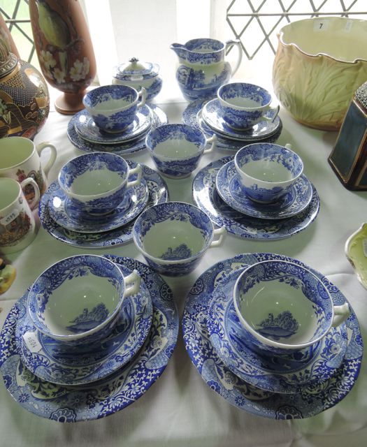 A collection of Spode Italian pattern blue and white printed tea wares comprising milk jug, - Image 2 of 2