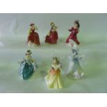 A collection of six Royal Doulton figures comprising Figure of the Year 1993 Patricia HN3365,