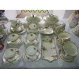 A collection of Minton Greenbriar pattern tea wares comprising milk jug, sugar bowl, cake plate,