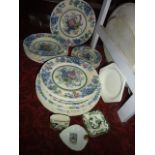 A collection of Mason Strathmore pattern dinner wares number C4792 comprising six dinner plates, six