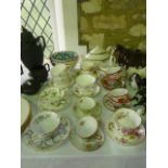 A collection of ceramics including a Spode Harvard pattern teapot, milk jug and sugar bowl,