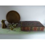 A 19th century games box disguised as two antiquarian books History of England volumes 1 & 2, with