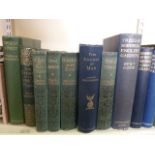 A collection of books including Charles Dickens, 7 volumes, The Authentic Edition published by