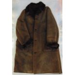 A vintage sheepskin jacket with lambswool lining, complete with original receipt dated 12/9/71