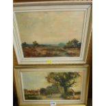 Three oil paintings on board by Peter Oliver all showing landscape subjects and all signed bottom