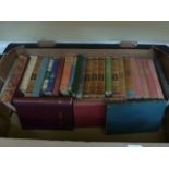 A collection of classics including works by George Eliot, Walter Scott, Dumas, Fenimore Cooper, etc