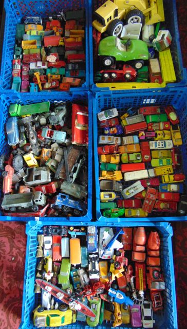 A large quantity of small vintage die cast model vehicles principally to include examples by