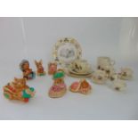 A collection of seven Pendelphin rabbits including Whopper, Barrow Boy, etc together with Beswick