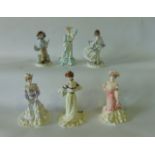A collection of Coalport figures including limited edition figures of Visiting Day and The Boy
