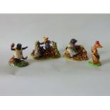 A collection of three Royal Doulton Wind in the Willows Series figure groups including Ratty! Is