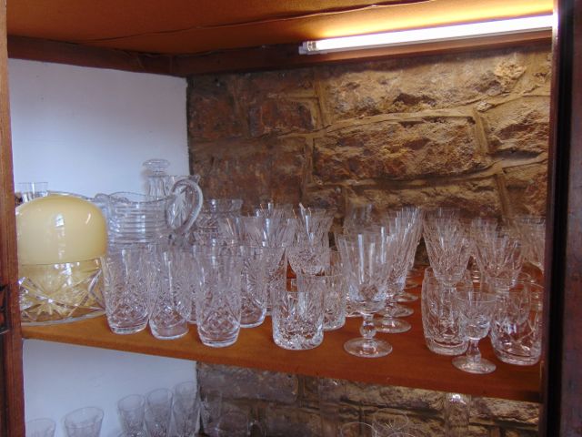 An extensive collection of cut glassware including a set of six Waterford stemmed glasses and one - Image 2 of 2