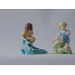 Two Royal Worcester figures, one modelled by F G Doughty and showing May represented by a little