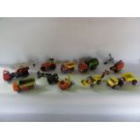 A quantity of die cast vehicles including Dinky toys, Johnston road sweeper, Corgi Major toys,