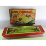 A vintage boxed set of Table Bowls together with a vintage boxed set of Blow Football