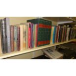 44 volumes of Folio Society publications, all with slip covers including works by Wodehouse, Oscar