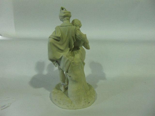 A 19th century W H Kerr & Co Worcester Parian figure of male and female characters in Renaissance - Image 2 of 4