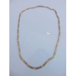 A 9ct gold curb-link necklace, 15.1g