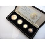 A Gold Proof Sovereign Collection, 1489 - 1989, comprising: £5, a Double-Sovereign, a Sovereign