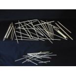 A collection of 19th century and later knitting needles and crochet hooks, etc mainly in bone