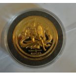 A Diamond Jubilee 1 Oz 24ct Gold Angel Proof Coin, 2012, fitted display case with certificate, 31.