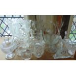 An extensive collection of clear cut and other glassware to include a good quality jug with slice