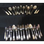 A quantity of good quality late 19th/early 20th century electroplated cutlery all with double struck