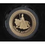 A Tristan da Cunha 22ct Gold Diamond Jubilee Issue Double Sovereign Proof, 2012, The Elizabeth & The