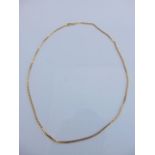 A 9ct gold box-link necklace, 11.2g