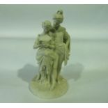 A 19th century W H Kerr & Co Worcester Parian figure of male and female characters in Renaissance