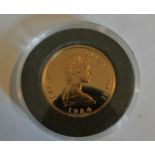 An Isle of Man Half Oz 22ct Gold Proof Angel, 1984, fitted display case with certificate, 16.94g