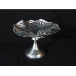 A George V silver fruit basket, William Adams Ltd, Birmingham, 1934, the pierced bowl on a spreading