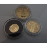 A Tristan da Cunha Double Jubilee 22ct Gold Double Portrait Proof Sovereign Set, 2012, fitted