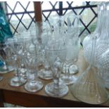 A selection of Georgian and later drinking glasses to include a good quality Georgian example with