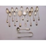 A set of eleven Edwardian Old English pattern teaspoons, Joseph Rodgers & Sons, Sheffield, 1907,