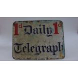 An enamelled sign 'Daily Telegraph 1D', 52 cm maximum