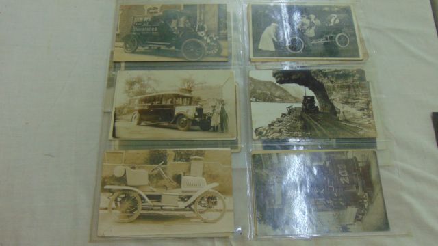 A good collection of 52 postcards showing early cars, delivery vans, charabancs, trams and buses and - Image 2 of 2