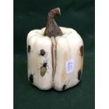 Exquisite Ivory Shibyama Signed In The Form Of A Large Pepper 9.5h x 7w x 5d To bid live please