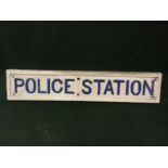 A Vintage Cast Iron Police Sign To bid live please visit www.yeovilauctionrooms.com