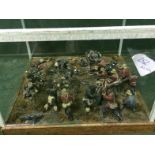 Diorama of Lead Soldiers Depicting a Zulu Battle In A Bespoke Case To bid live please visit www.