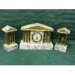 Vintage Marble Clock In Classical Style Together With Matching Garnitures To bid live please visit