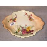 19thC Scalloped Edged ROYAL WORCESTIRE Dish 30 cms x 22 To bid live please visit www.