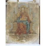 C1870 Mixed Media Painting Of Christ To bid live please visit www.yeovilauctionrooms.com