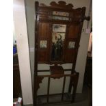 Antique Hallstand With Inset Art Nouveau Tubelined Tiles To bid live please visit www.